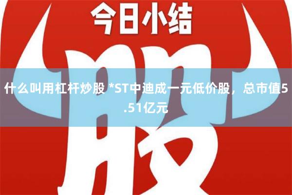 什么叫用杠杆炒股 *ST中迪成一元低价股，总市值5.51亿元